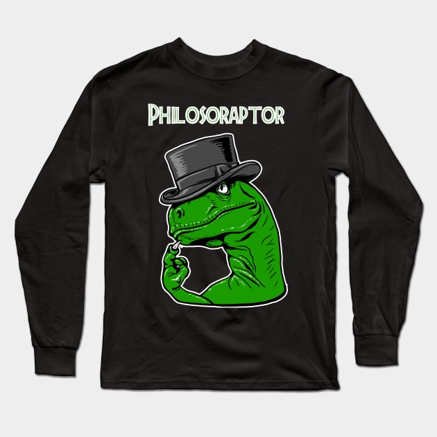 Philosoraptor Long Sleeve T-Shirt by ZlaGo